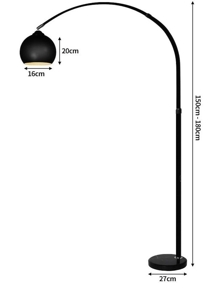 Modern LED Floor Lamp in Black image 3