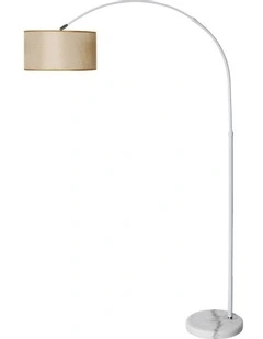 Modern LED Floor Lamp in White/Beige