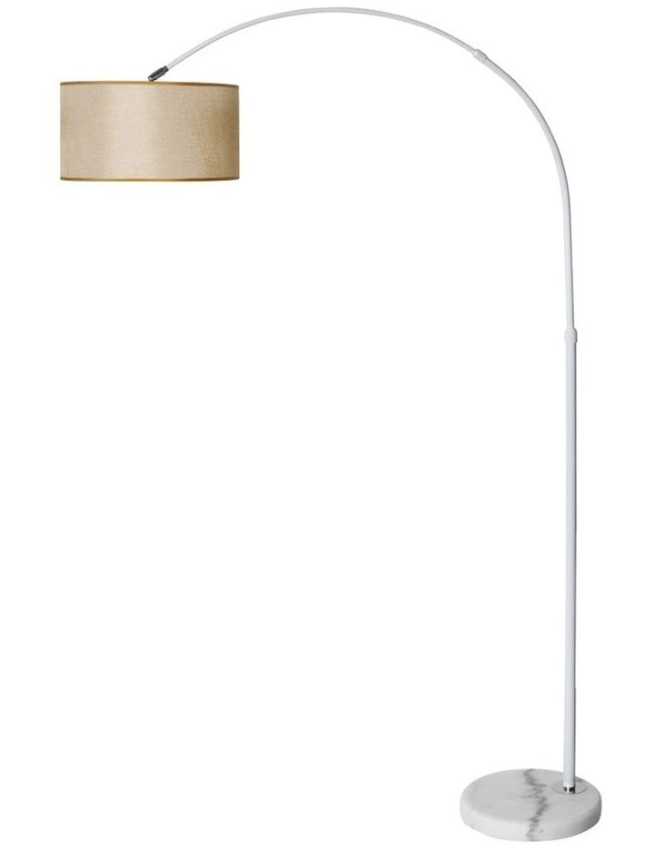 Modern LED Floor Lamp in White/Beige image 1