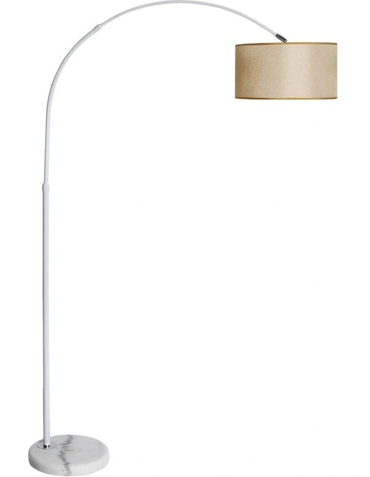 Modern LED Floor Lamp in White/Beige image 2
