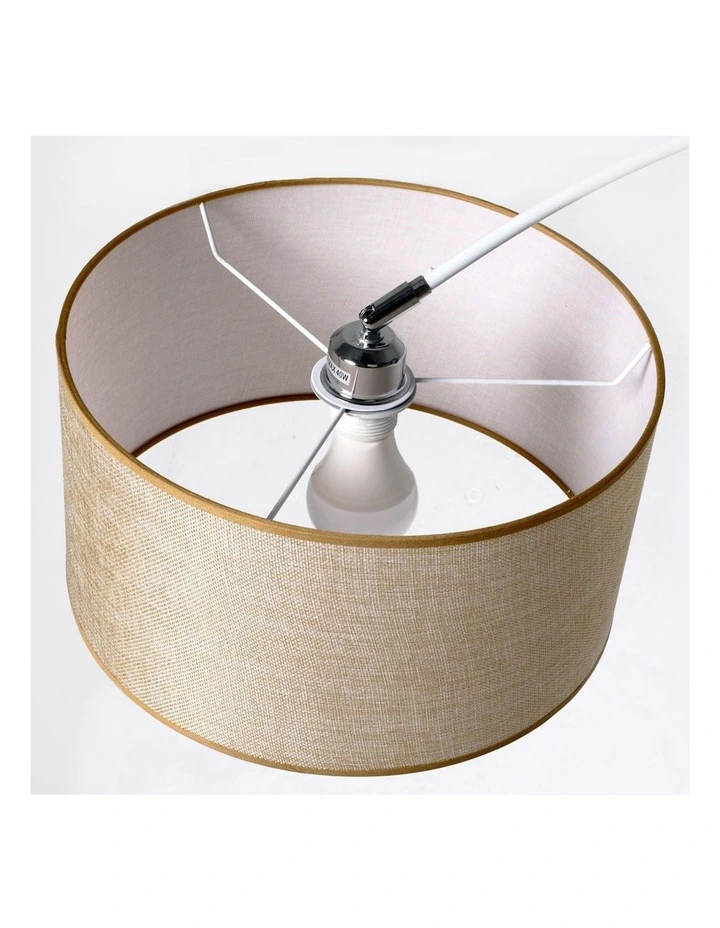 Modern LED Floor Lamp in White/Beige image 4