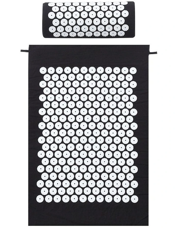 Acupressure Yoga Mat 68 x 42cm in Black image 2