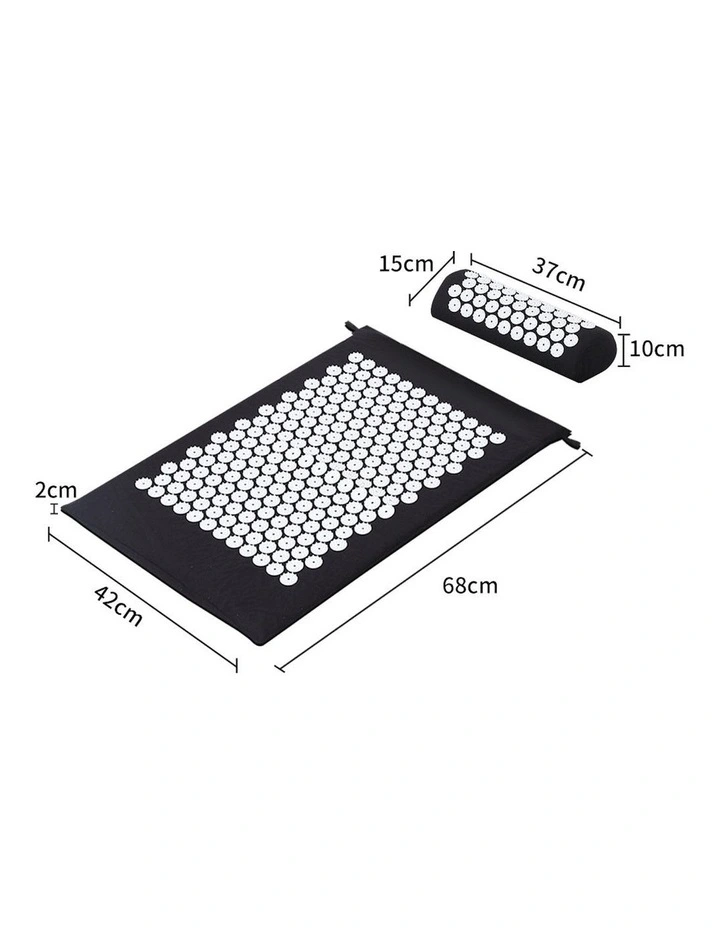 Acupressure Yoga Mat 68 x 42cm in Black image 3