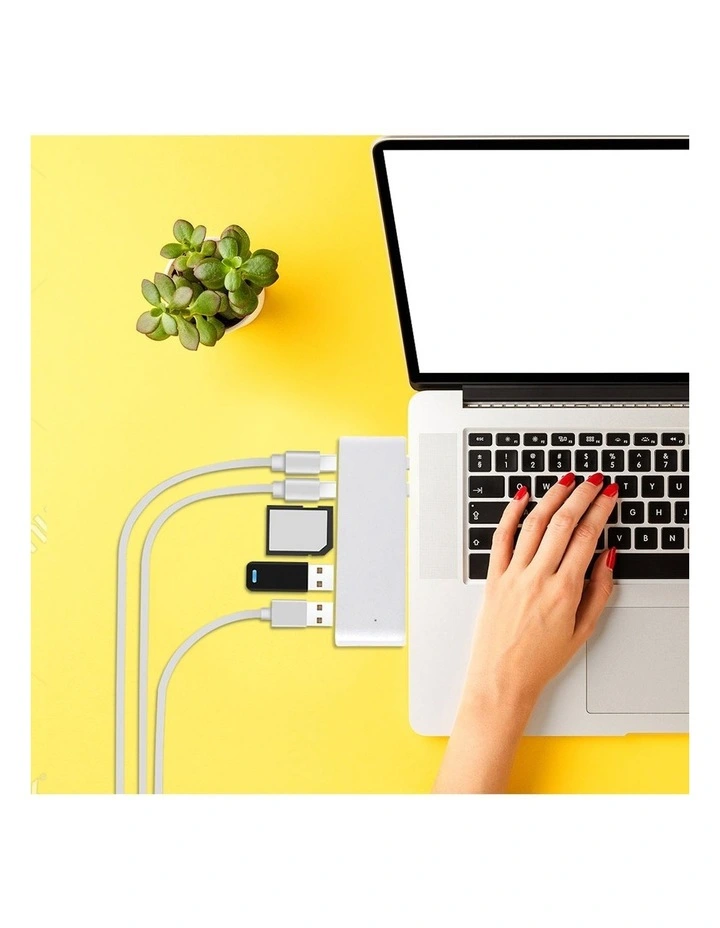 6 Port USB 3.0 Type-C HUB in Silver image 7