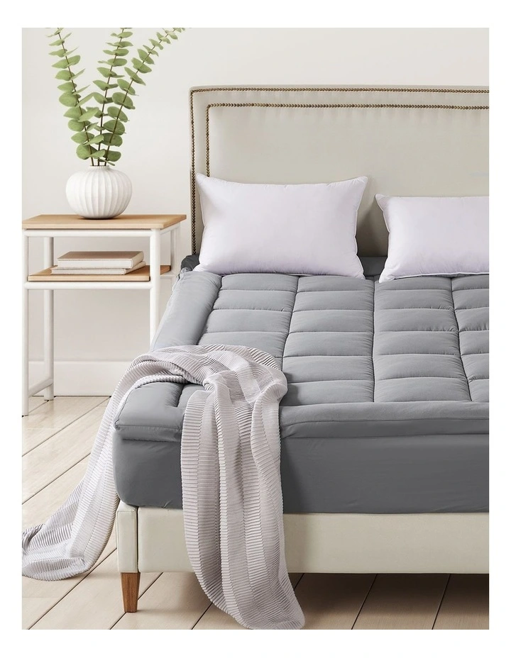 Mattress Topper Protector Cover Double in Grey image 1