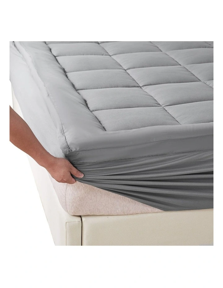 Mattress Topper Protector Cover Double in Grey image 6