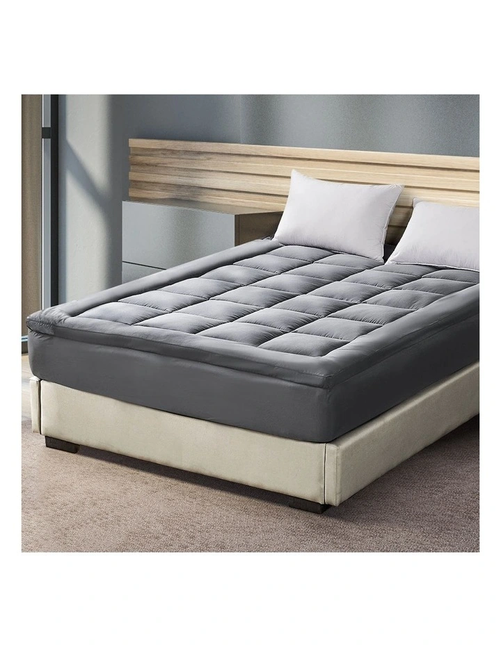 Mattress Topper Protector Cover Double in Grey image 7