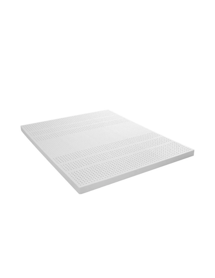 Double Natural Latex Mattress Topper in White image 1