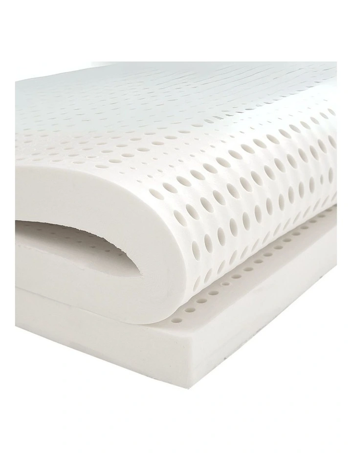 Double Natural Latex Mattress Topper in White image 4