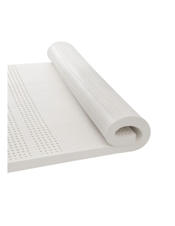 Double Natural Latex Mattress Topper in White image 5