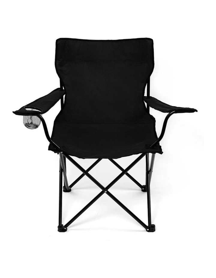 Folding Camping Chair in Black image 2