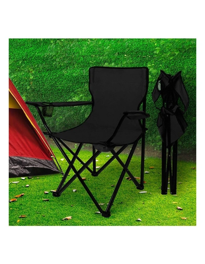 Folding Camping Chair in Black image 7