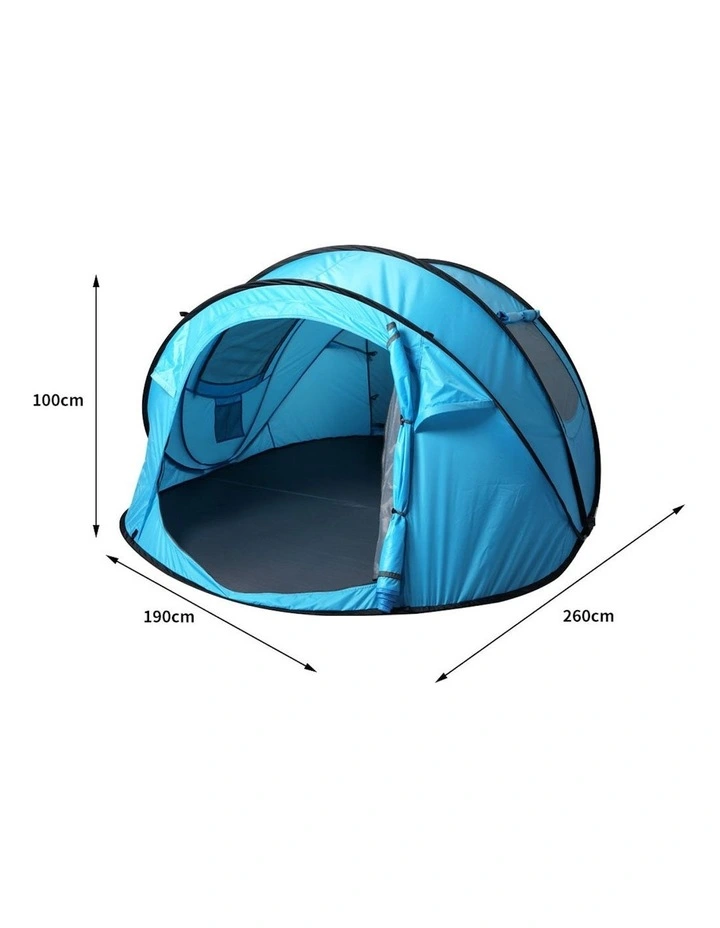 Pop Up Camping Tent in Blue image 3