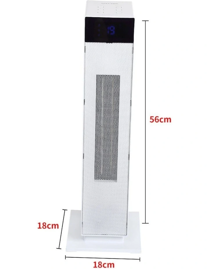 2000W Space Tower Fan Heater in White image 4
