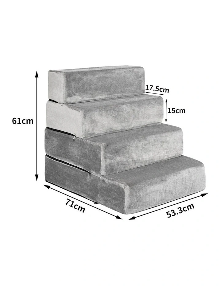 4 Step Pet Ramp Stair XXL in Grey image 3