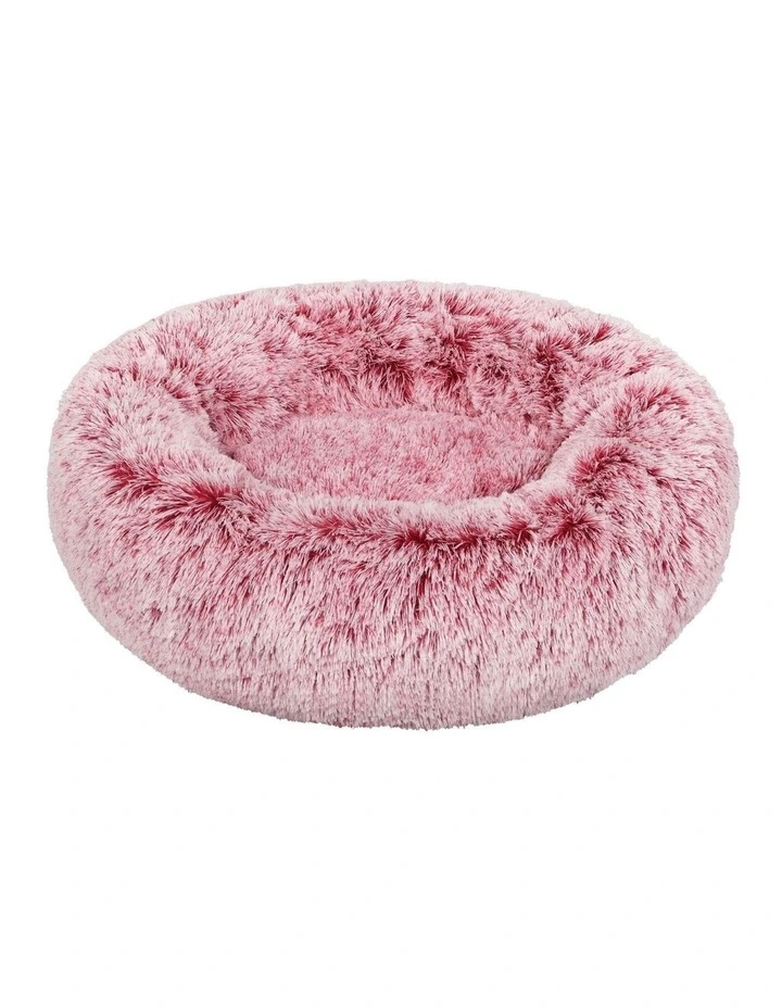 Cat Dog Donut Nest Calming Mattress XL Pet Bed in Pink image 1