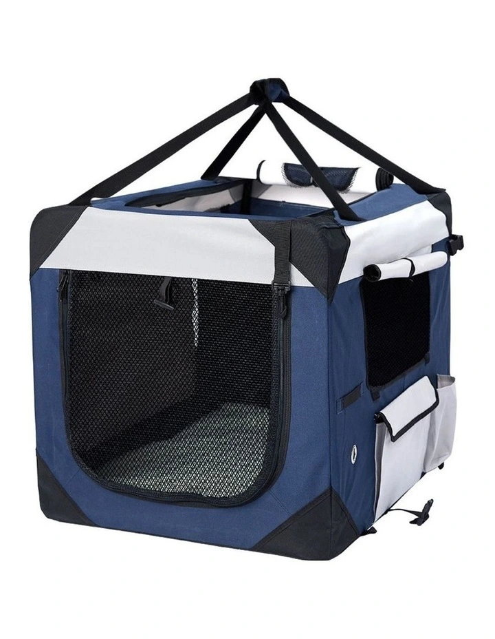 Outdoor Portable Soft Kennel Pet Carrier Bag Medium in Blue image 1