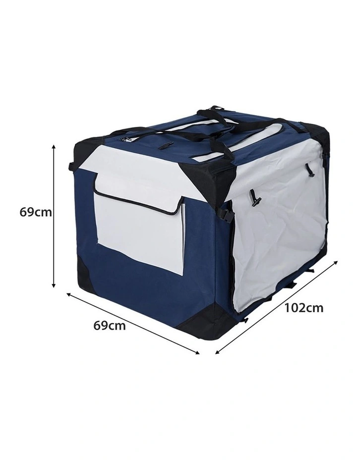 Outdoor Portable Soft Kennel Pet Carrier Bag 2XL in Blue image 3