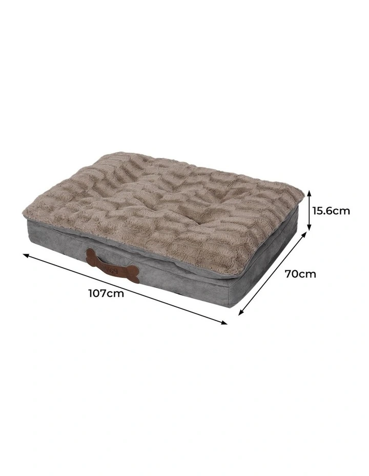 PaWz 107x70x15.6cm Dog Calming Bed In Brown image 3