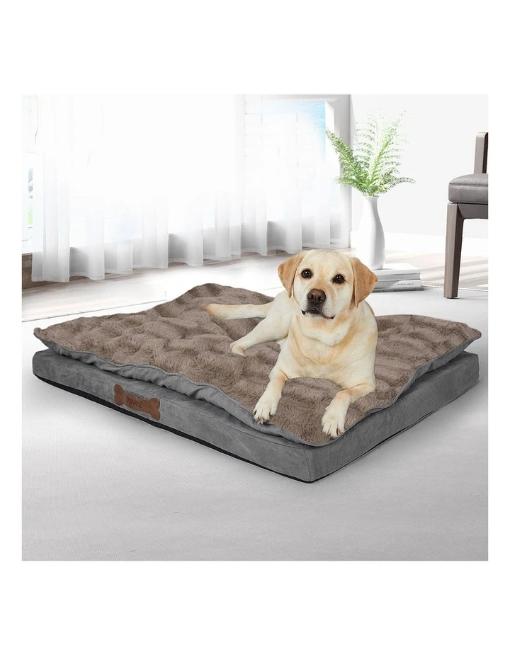 PaWz 107x70x15.6cm Dog Calming Bed In Brown image 7