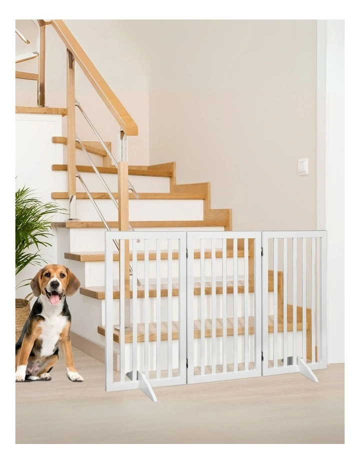 Wooden Pet Gate in White image 2