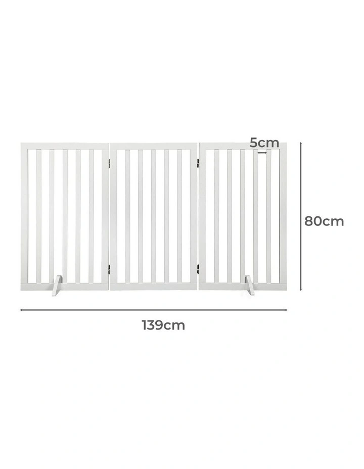 Wooden Pet Gate in White image 3
