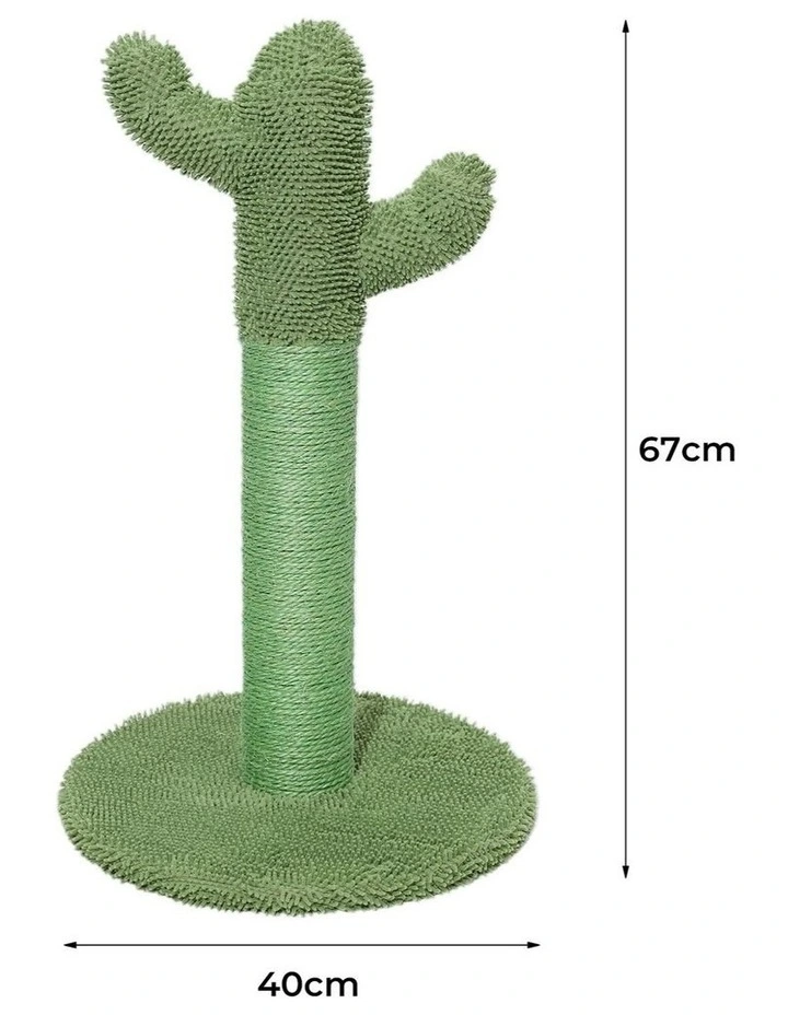 Cactus Cat Scratching Post in Green image 3