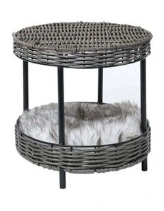 Rattan Pet Bed in Black