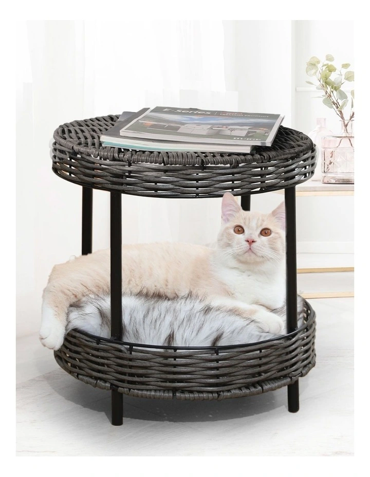 Rattan Pet Bed in Black image 7