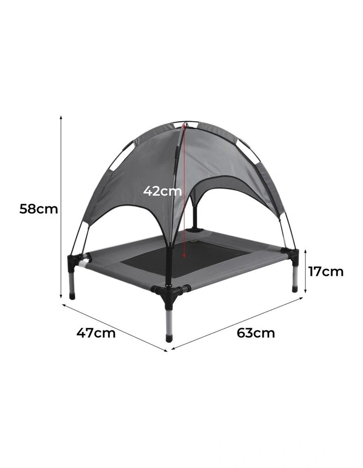 PaWz 63x46x58cm Pet Trampoline Bed In Grey image 3
