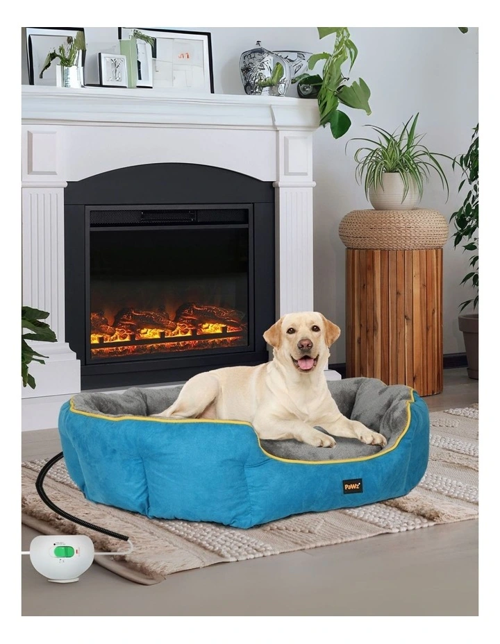 Electric Pet Heater Bed L in Blue image 2