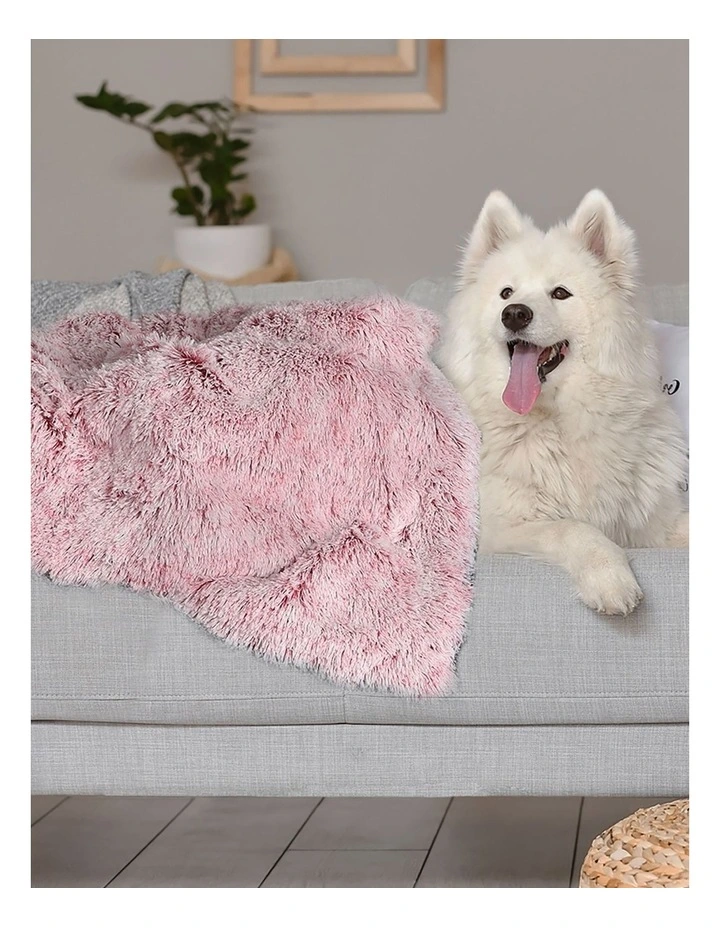 Soft Plush Dog Blanket Large in Pink image 7