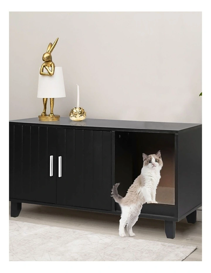 Cat Litter Cabinet Box in Black image 7