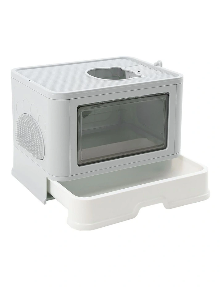 Foldable Cat Litter Box in Grey image 1