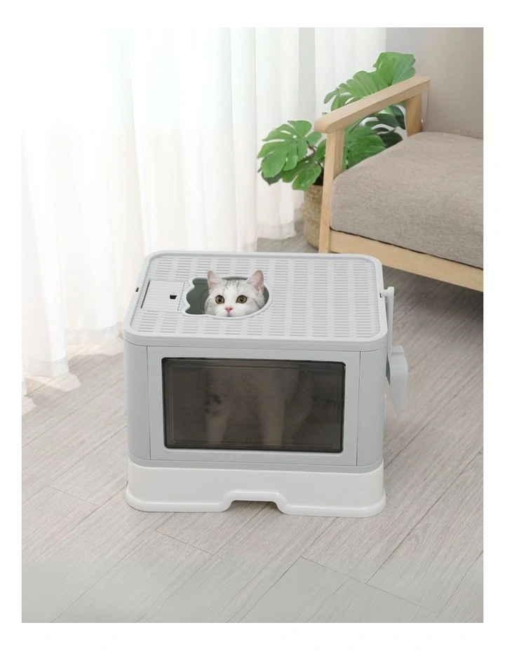 Foldable Cat Litter Box in Grey image 2