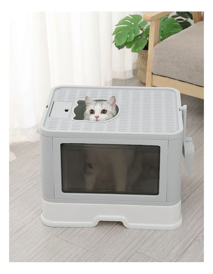 Foldable Cat Litter Box in Grey image 7