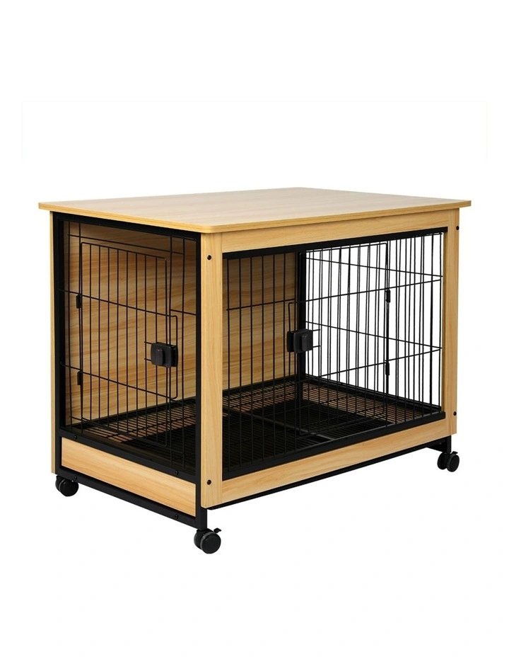 Wooden Wire Dog Kennel XXL in Multi image 1