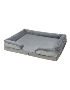 Washable Orthopedic Memory Foam Pet Sofa Bed XXL in Grey