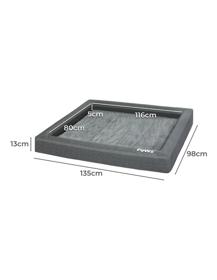 Calming Memory Foam Pet Sofa Bed XXL in Grey image 3