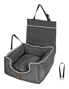 Pet Backrest Safe Travel Bed in Grey