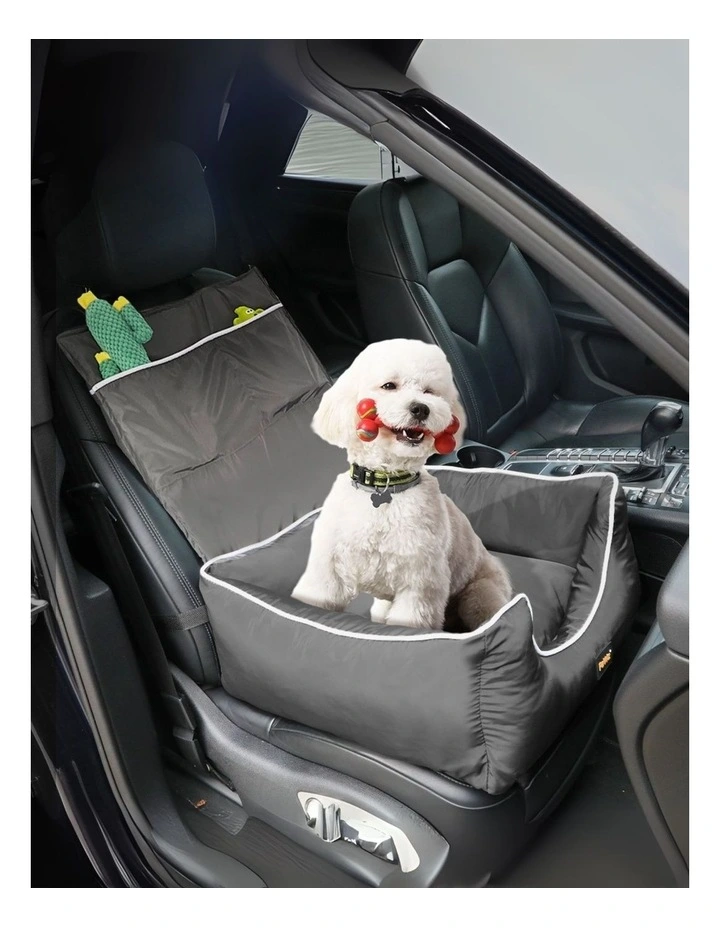 Pet Backrest Safe Travel Bed in Grey image 2