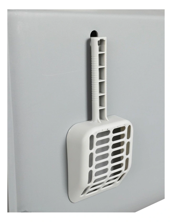 Fully Enclosed Cat Litter Box in Grey image 5