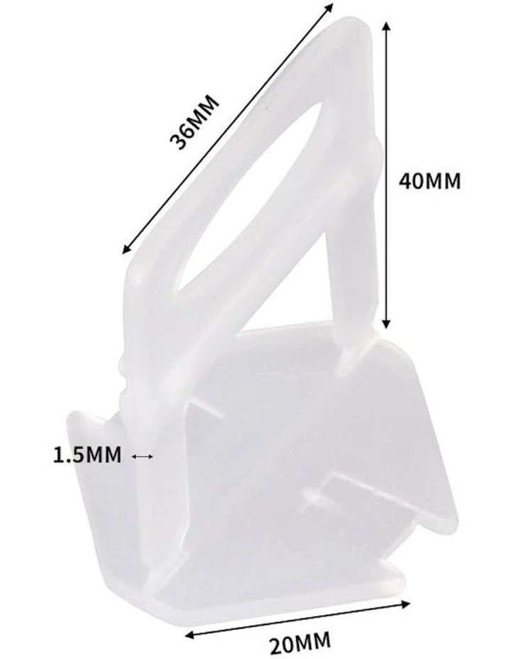 Tile Leveling System Clips 1.5mm x1000 in White image 3