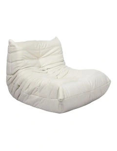 Leathaire Floor Chair in Beige