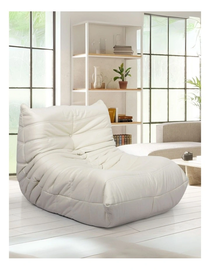 Leathaire Floor Chair in Beige image 2