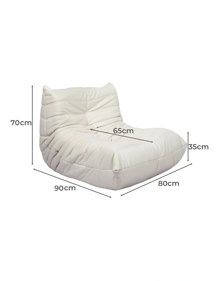 Leathaire Floor Chair in Beige image 3