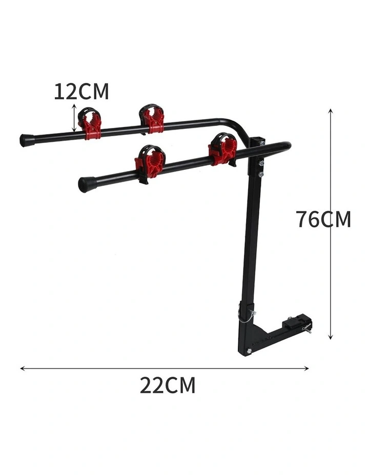 2 Rear Foldable Bike Rack Carrier in Black image 3