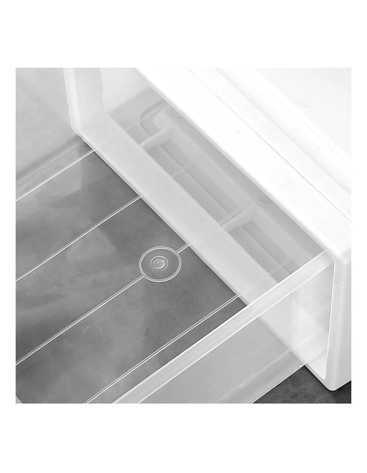 Plastic Storage Box Stackable Containers 3 Pack in Transparent image 6