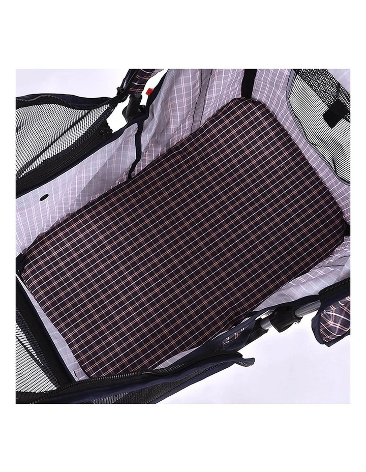 Foldable 4 Wheels Large Pet Stroller in Plaid image 6
