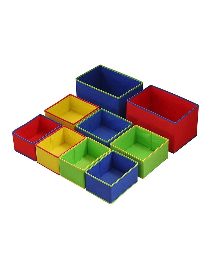 3 Tier 9 Bins Storage Toy Box in White image 4